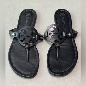 Tory Burch Miller Sandal Black Leather. Used Once. Comes with dust bag. Size:38
